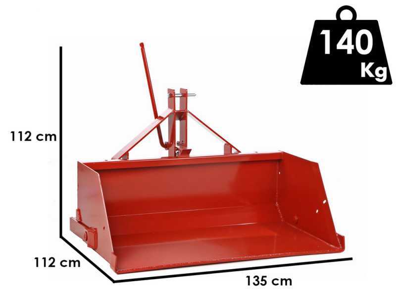 Francini PR 130 - Paletta posteriore per trattore - da 130 cm - Portata 500Kg