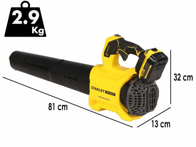 Stanley Fatmax SFMCBL730B - Soffiatore a batteria per foglie - SENZA BATTERIE E CARICABATTERIE