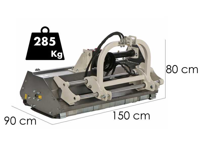 BlackStone RMOH 135 - Trinciaerba per trattore - Serie Media - Spostamento idraulico