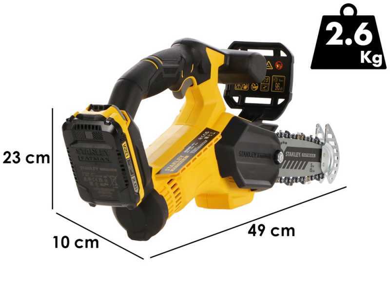 Stanley Fatmax SFMCPS415 - Motosega da potatura a batteria 20V 2Ah - Lama 15cm