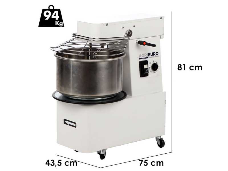 Impastatrice a spirale sollevabile Mixer 3000 T Deluxe - Da 24 Kg trifase 1 velocit&agrave;