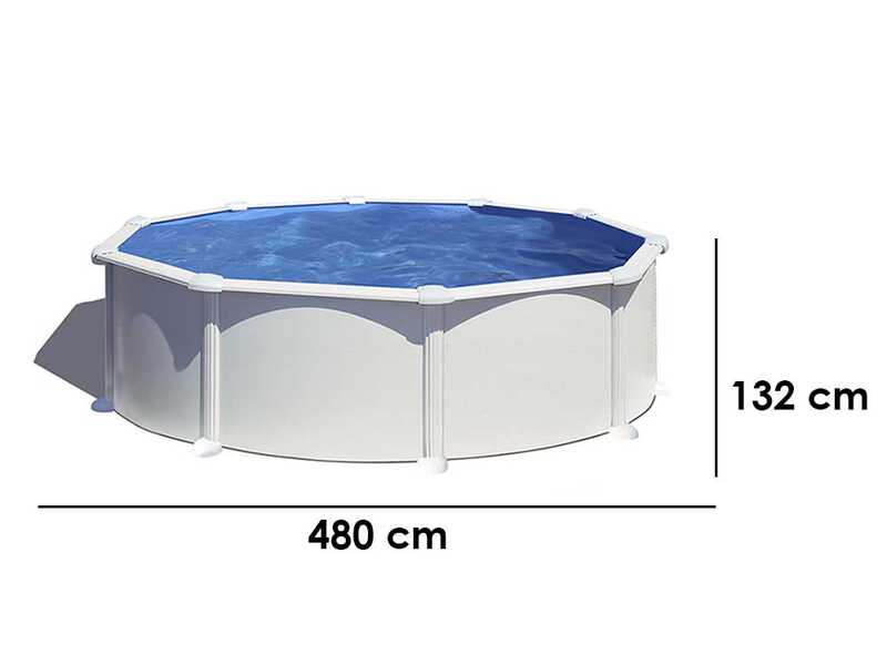 Gre Atlantis Rotonda &Oslash;460 x 132cm - Piscina fuori terra in acciaio