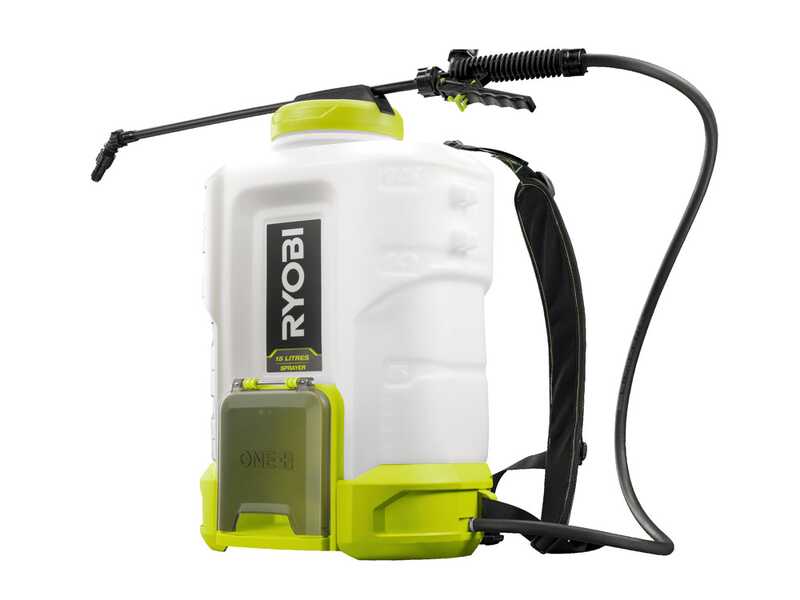 Ryobi RY18BPSB-0 -  Pompa irroratrice zainata a batteria 18V - Serbatoio 15L - SENZA BATTERIA E CARICABATTERIE