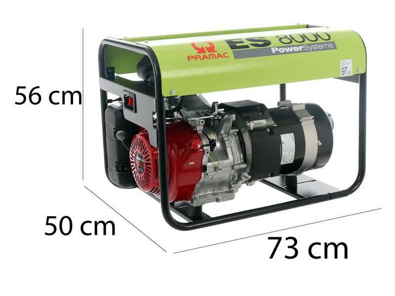 OUTLET - PICCOLI DIFETTI ESTETICI - Pramac ES 8000 - Generatore di corrente 6.4 kW - Continua 5.4 kW Monofase