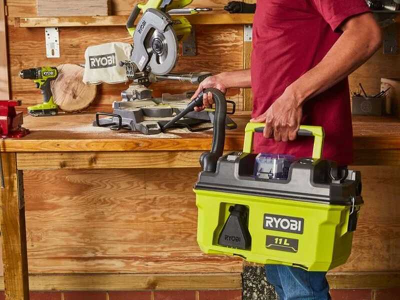Ryobi RV1811-0 - Aspiratore solidi e liquidi portatile a batteria - 18V 4Ah