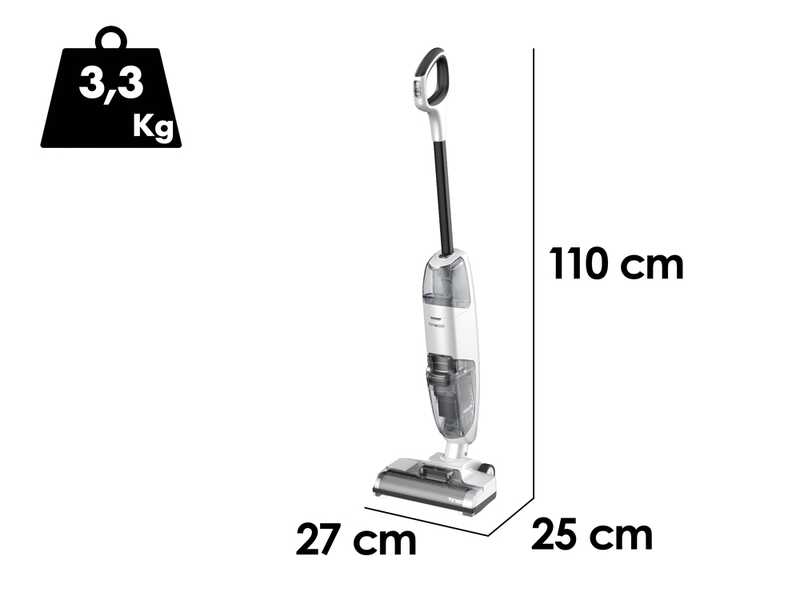 Tineco iFloor 2 Plus - Lavapavimenti a batteria 3 in 1: lava, asciuga e aspira