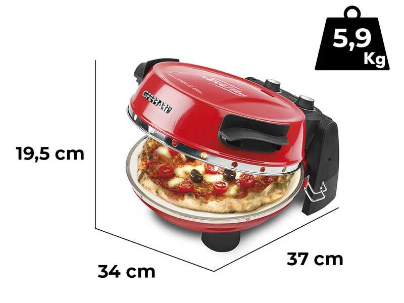 G3 Ferrari Pizzeria Snack Napoletana EVO Rosso - Forno Pizza Elettrico - Pietra refrattaria