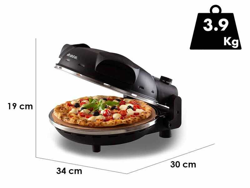 Ariete 0917 Nero - Forno Pizza Elettrico - Pietra biscotto