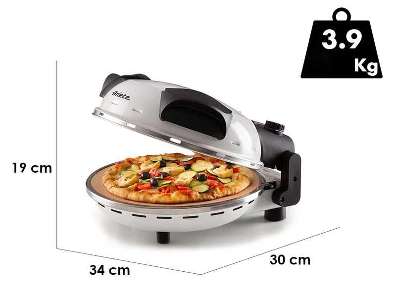 Ariete 0918 Bianco - Forno Pizza Elettrico - Pietra biscotto