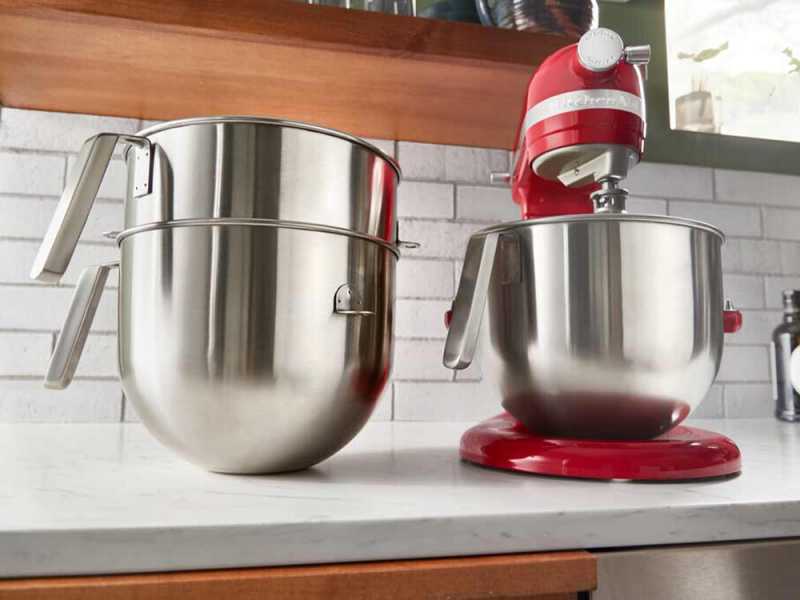 KitchenAid 5KSMB70J - Ciotola in acciaio inox con impugnatura ricurva 6,6L