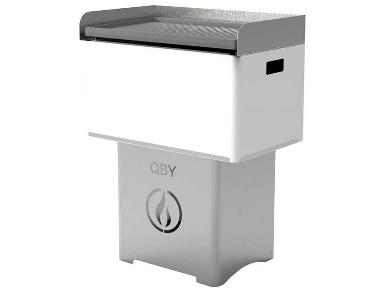 Linea VZ QBY bianco - Barbecue pirolitico a pellet trasportabile