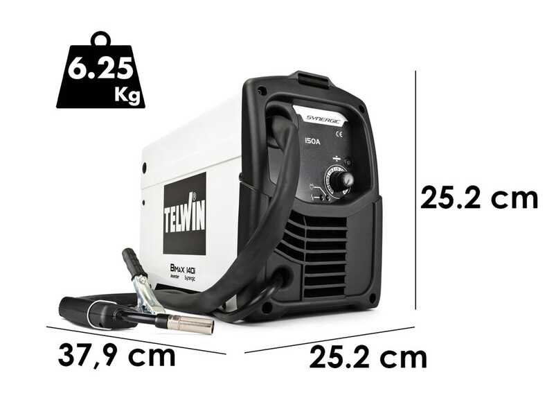 Telwin Bimax 140i Synergic - Saldatrice inverter a filo FLUX (no GAS), corrente continua (DC)