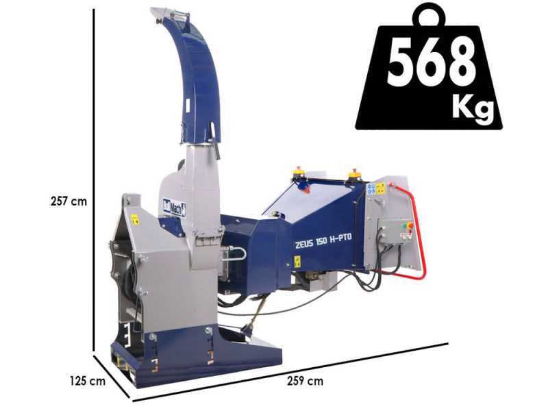 BullMach ZEUS 150 H-PTO - Biotrituratore a trattore - Con rulli di trascinamento a controllo idraulico
