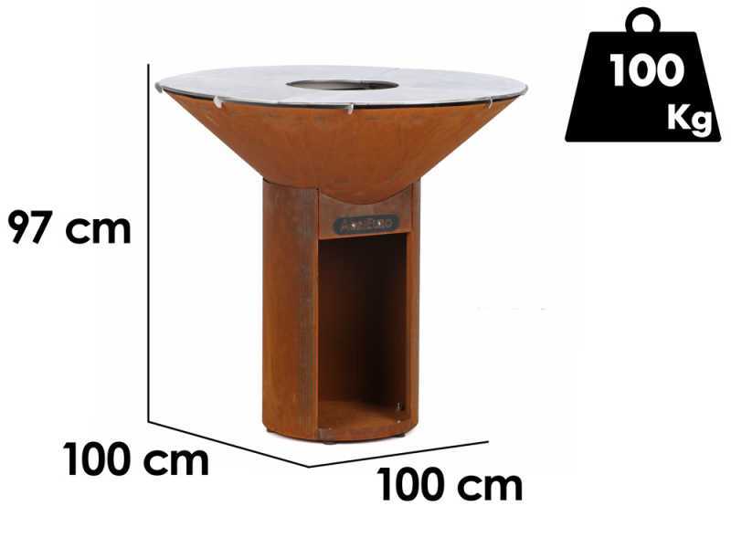 Barbecue a legna Icon 100 in corten