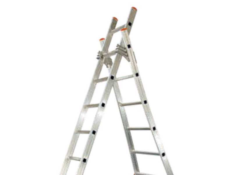 Facal Atlanta ATL230-2, 2x8 gradini, 3.70 m - Scala in alluminio - Altezza stimata operativa 4.56 m