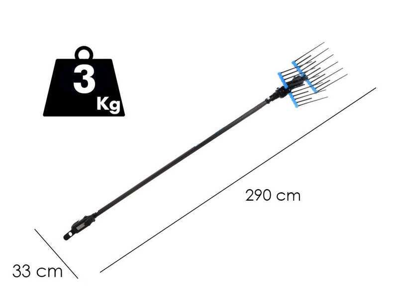 Campagnola Alice STAR ECO - Asta in carbonio - 290 cm - Abbacchiatore elettrico