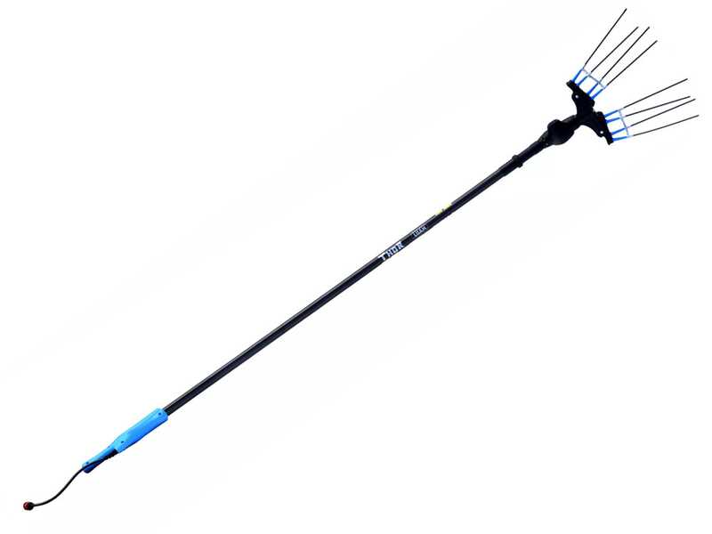Lisam Thor - Abbacchiatore Elettrico a batteria - Asta Telescopica - 250-350 cm - Batteria 12V 56Ah
