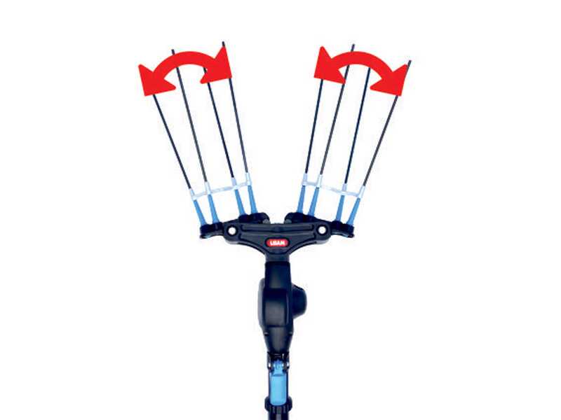 Lisam Thor 36V - Abbacchiatore Elettrico a batteria - Asta Telescopica - 250-350 cm - Batteria 36V 30Ah