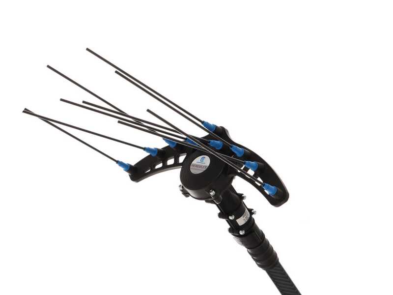 Campagnola Hercules 6 ECO Plug-in - Asta in carbonio - 205 - 275 cm - Abbacchiatore elettrico a batteria