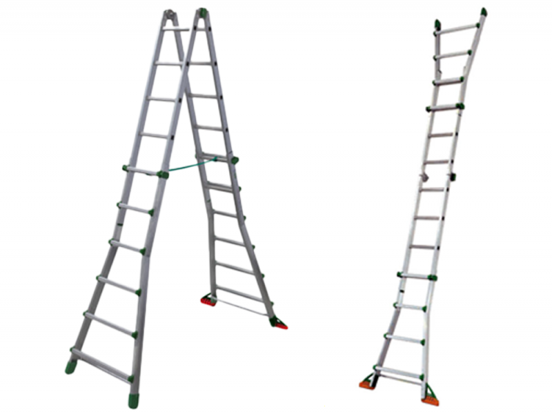 Facal Eurobriko BK/5 A, 2x12 gradini, 5.70 m - Scala in alluminio telescopica - Altezza stimata operativa 6.60 m