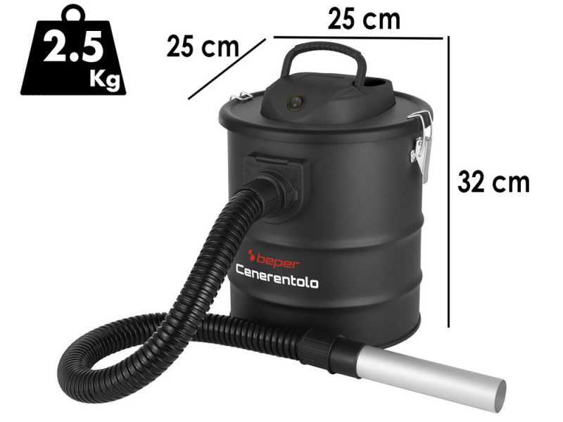 Beper P202ASP250 - Aspiracenere a bidone - 15L