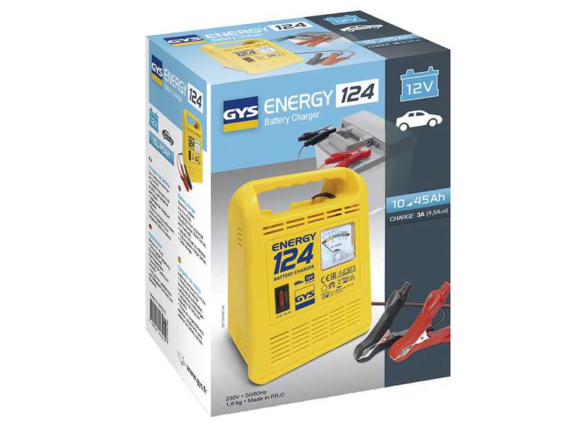GYS Energy 124 - Caricabatterie  - Batterie 12V da 10 a 45ah