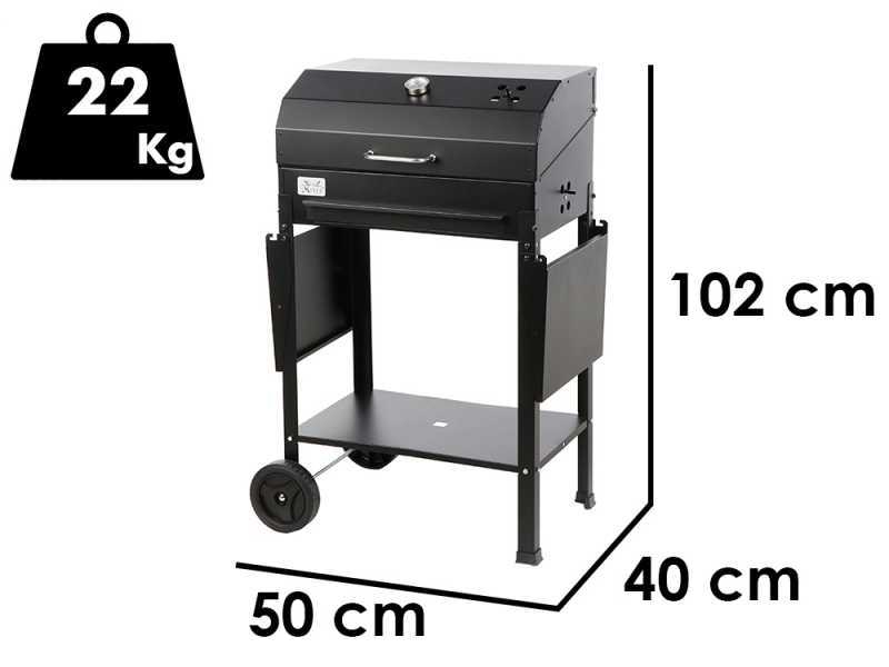 Mille Ercole Small - Barbecue in ferro artigianale a carbone - 47,5x37cm