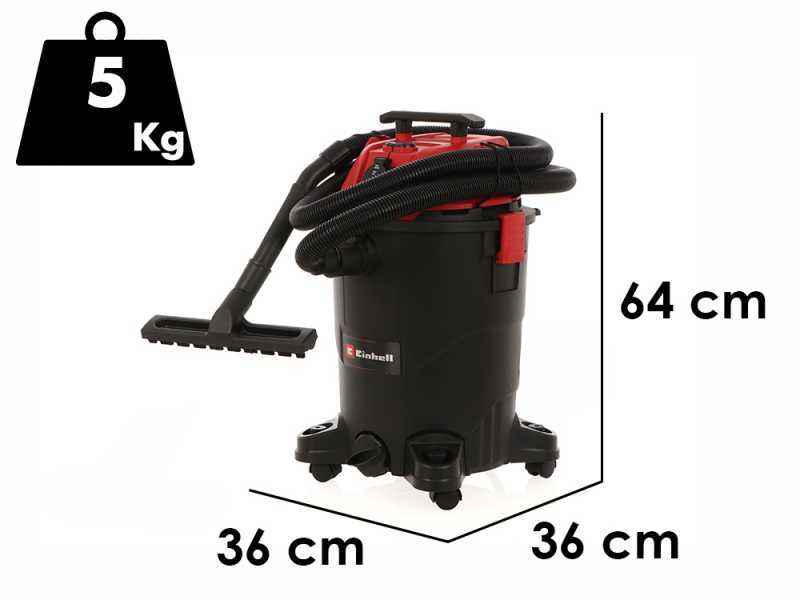 Einhell TC-VC 1930 A - Aspirapolvere aspiraliquidi - Fusto 30L - 1500W
