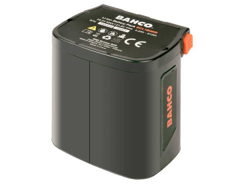 Bahco BCL240 - Forbice elettrica da potatura - 3 Batterie da 21.6V 2.5Ah