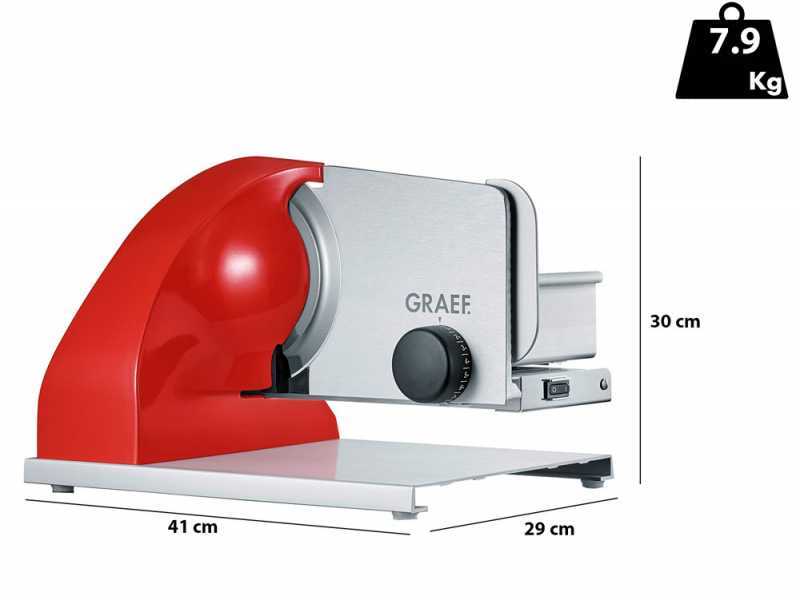 OUTLET - PICCOLI DIFETTI ESTETICI - Graef SKS Line 900 Rossa  - Affettatrice a sbalzo con lama da 190 mm
