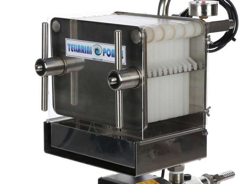 Tellarini CrystalPro Oil 10 - Filtro a cartoni per olio carrellato - Pompa in inox