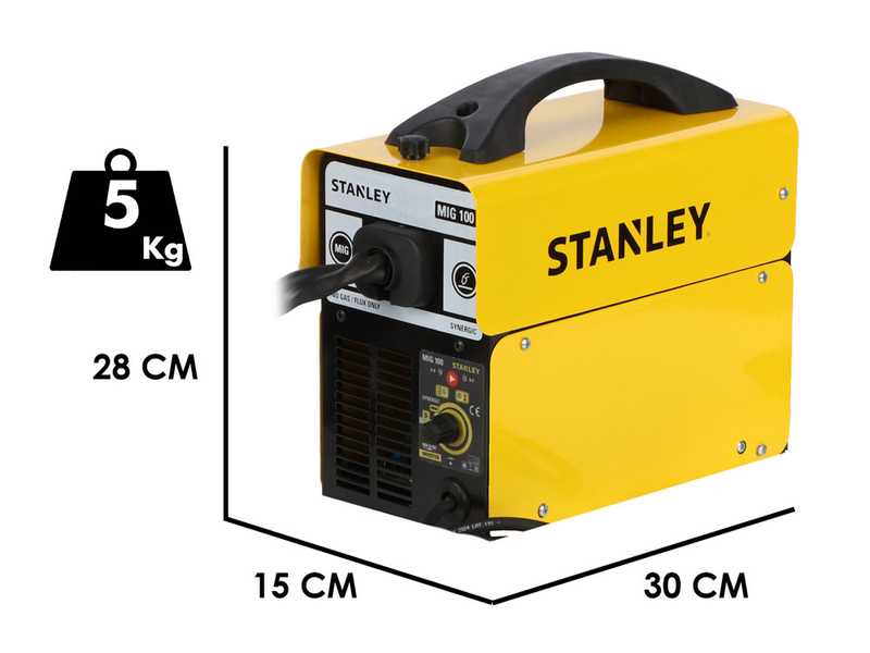 STANLEY MIG 100 - Saldatrice Inverter (MIG) - Per la saldatura NO GAS