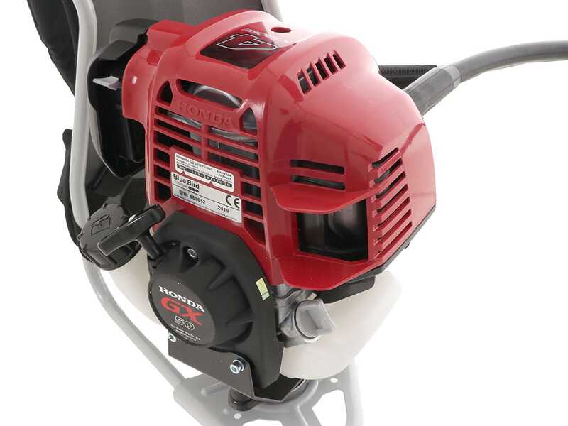 Blue Bird GX50 - Decespugliatore + Scuotitore con gancio a scoppio cm 280 motore a zaino Honda - Scuotiolive