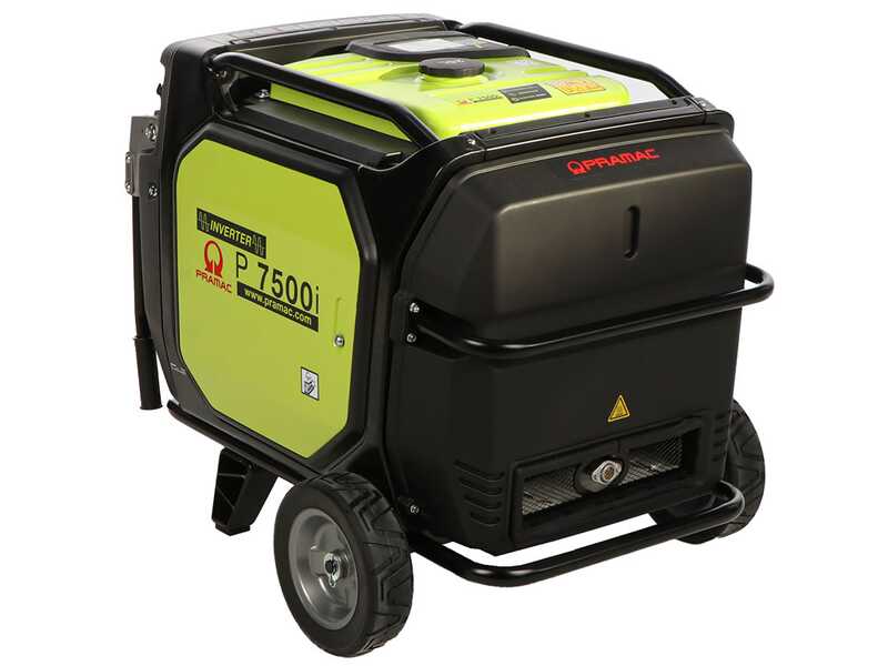 Pramac P7500I - Generatore di corrente ad inverter silenziato carrellato 7 kW - Continua 6,5 kW Monofase