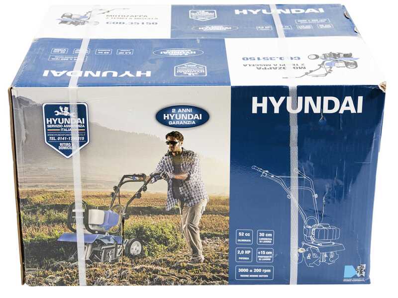 Hyundai LDMTL520B - Motozappa a scoppio da 52 cc - 2.0 HP