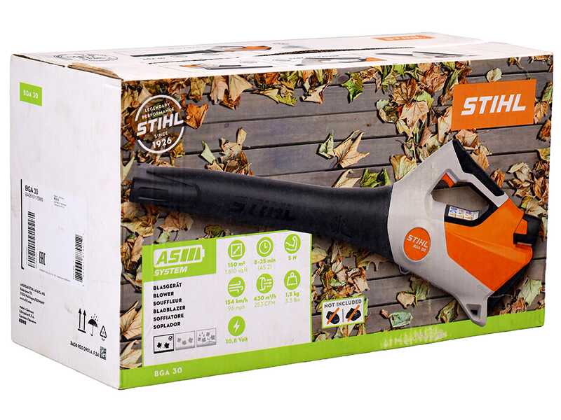 STIHL BGA 30 Set - Soffiatore con 2 batterie AS - 10.8V 2.6Ah