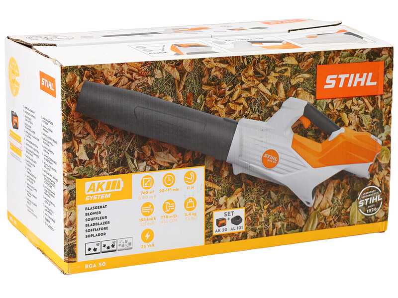 STIHL BGA 50 - soffiatore a batteria - 36V - SENZA BATTERIA E CARICABATTERIA