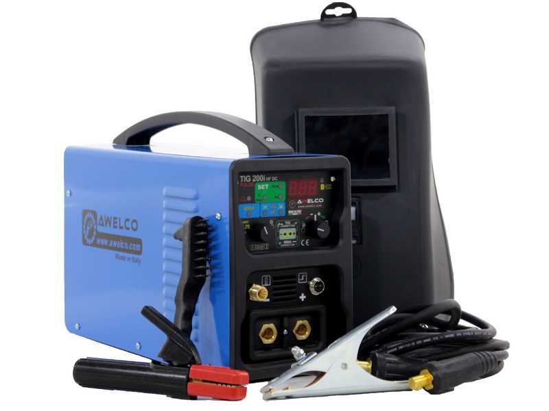 OUTLET  - PICCOLI DIFETTI ESTETICI - Awelco Tig 200 I HF-DC PULSE - Saldatrice Inverter (TIG HF/LIFT, MMA) + Valigetta, corrente continua (DC)