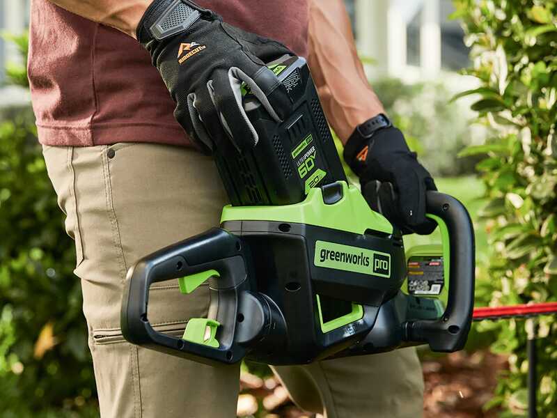Greenworks GD60HT66K2 - Tagliasiepi elettrico a batteria 60V/2Ah - Lama da 66 cm