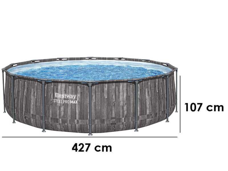 Bestway Steel Pro Max 5614Z - &Oslash;427x107 cm - Piscina Rotonda