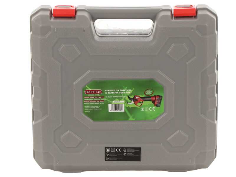Archman FE07-40A - Forbice a batteria da potatura+asta telescopica 180-240 cm - 2x 21V 2Ah - &Oslash; 40 mm