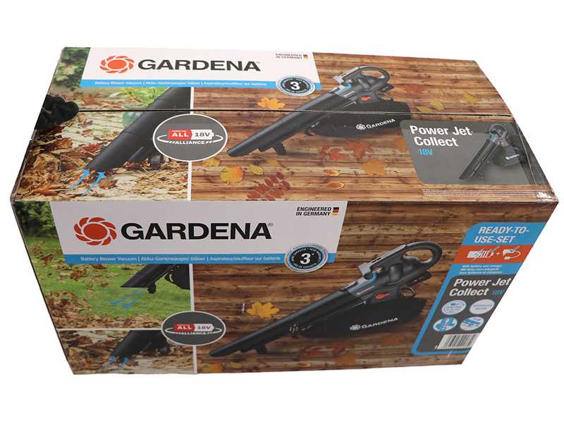 Gardena PowerJet Collect 18 P4A - Soffiatore Aspiratore a batteria - 18V 4Ah