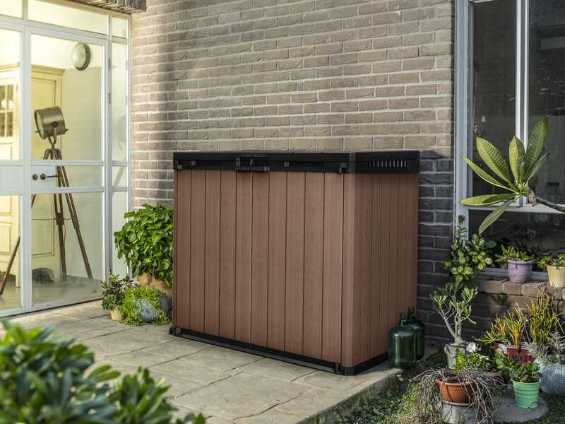 Keter Store it Out Darwin marrone - Box porta attrezzi da giardino - 140x80x120 cm