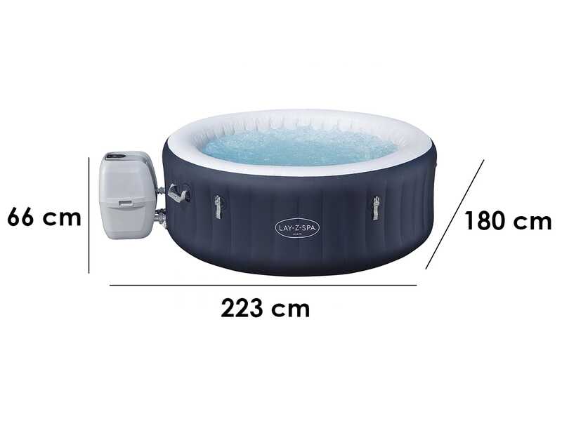 Bestway Lay-Z-Spa Miami AirJet 6001C blu - &Oslash;180x66 cm - Piscina idromassaggio spa per 3-4 Persone