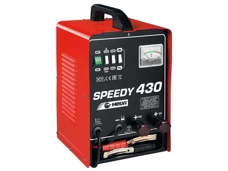 OUTLET - PICCOLI DIFETTI ESTETICI - Helvi Speedy 430 - Caricabatterie e avviatore portatile - 12/24 V - Monofase