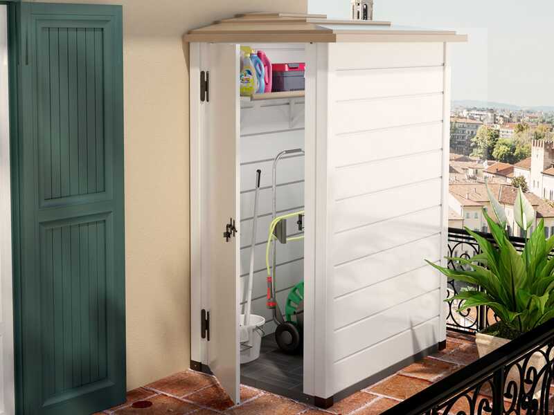 Garofalo Tuscany Evo 100 Reverso - Casetta porta attrezzi - Con porta reversibile - 82.5x122x195 cm