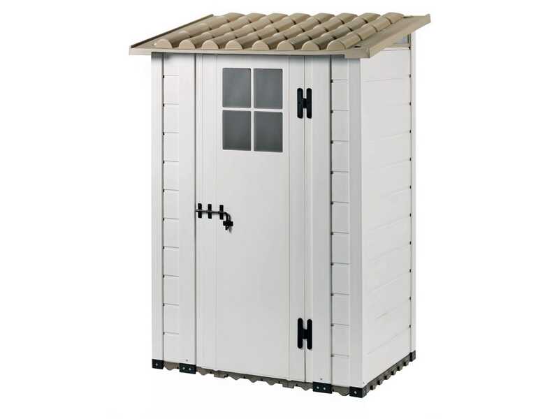 Garofalo Tuscany Evo 100 - Casetta da giardino - Con finestra e porta ad anta singola - 122.5x82.5x201 cm