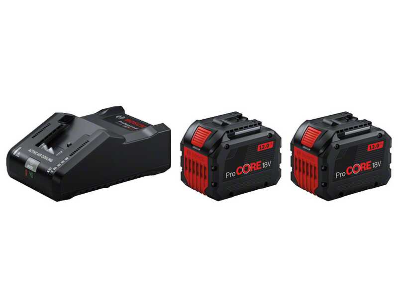 Bosch - ProCORE Starter Set 18V per Linea Blu Professional - Con due batterie da 12.0 Ah e caricabatteria