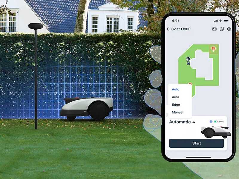 Ecovacs Goat O800 RTK - Robot tagliaerba - Senza impianto