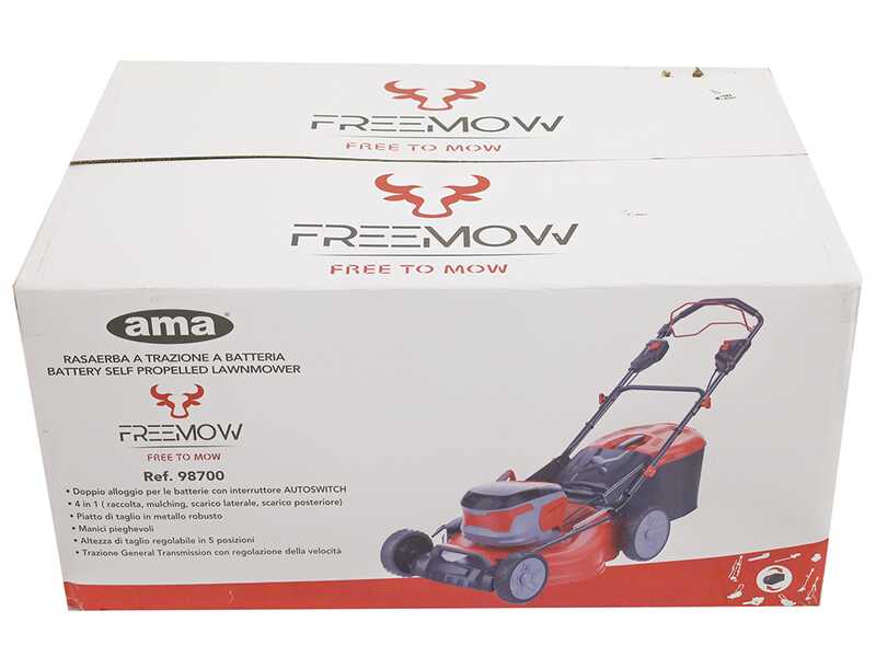 Ama Freemow 98700 - Tagliaerba semovente a batteria - 40V - SENZA BATTERIE E CARICABATTERIE